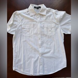 VITORIOUS White Short Sleeve Men's Shirt SIZE L